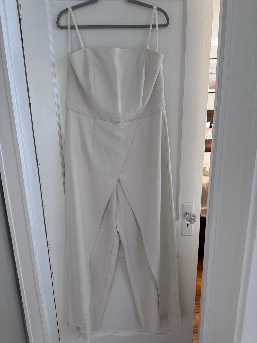 White House Black Market ivory women’s jumpsuit